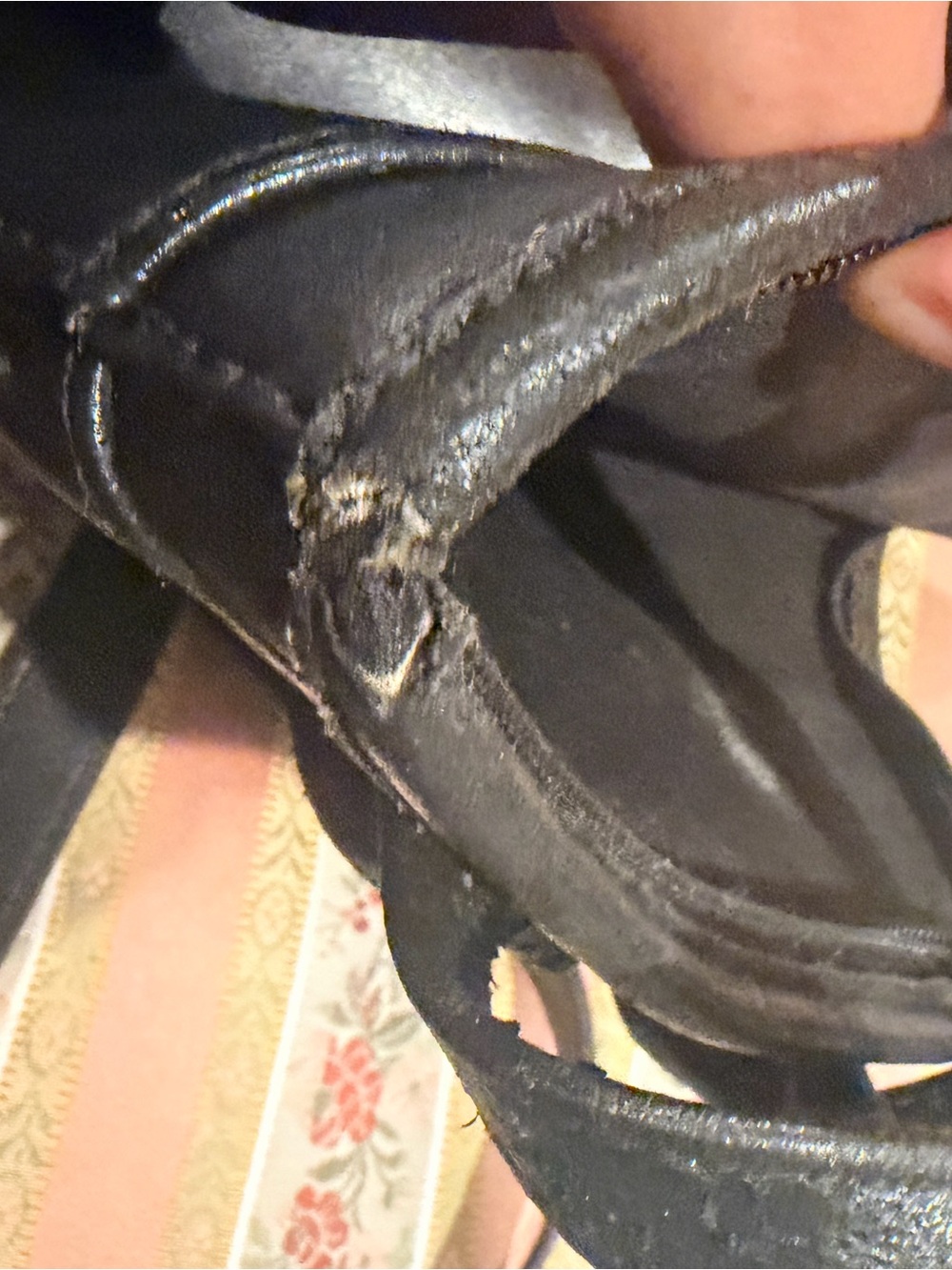 Longchamp Black Leather Backpack,vintage 90 - Picture 6 of 7